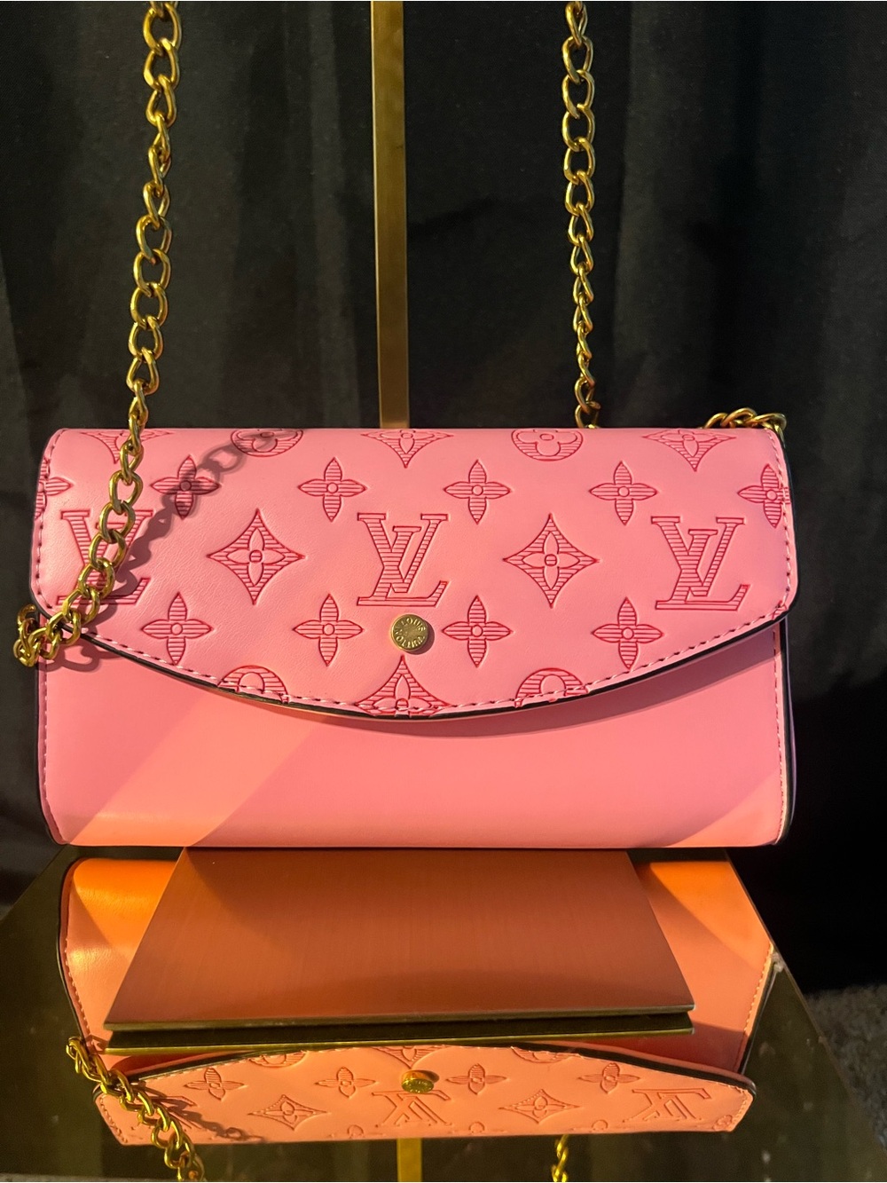 Louis Vuitton Pink Monogram Chain Crossbody Bag